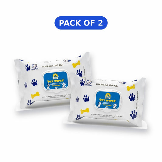 Furrvita Grooming Wipes for Dogs & Cats – Pack of 2